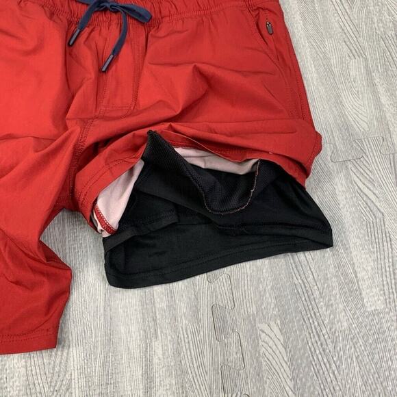 Toes on the Nose Shorts Mens M Medium Cardinal Red Beach Volley Inner Lined - Picture 8 of 11